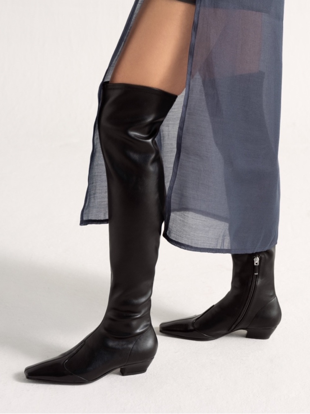 Lola Cruz Over The Knee Boot Black